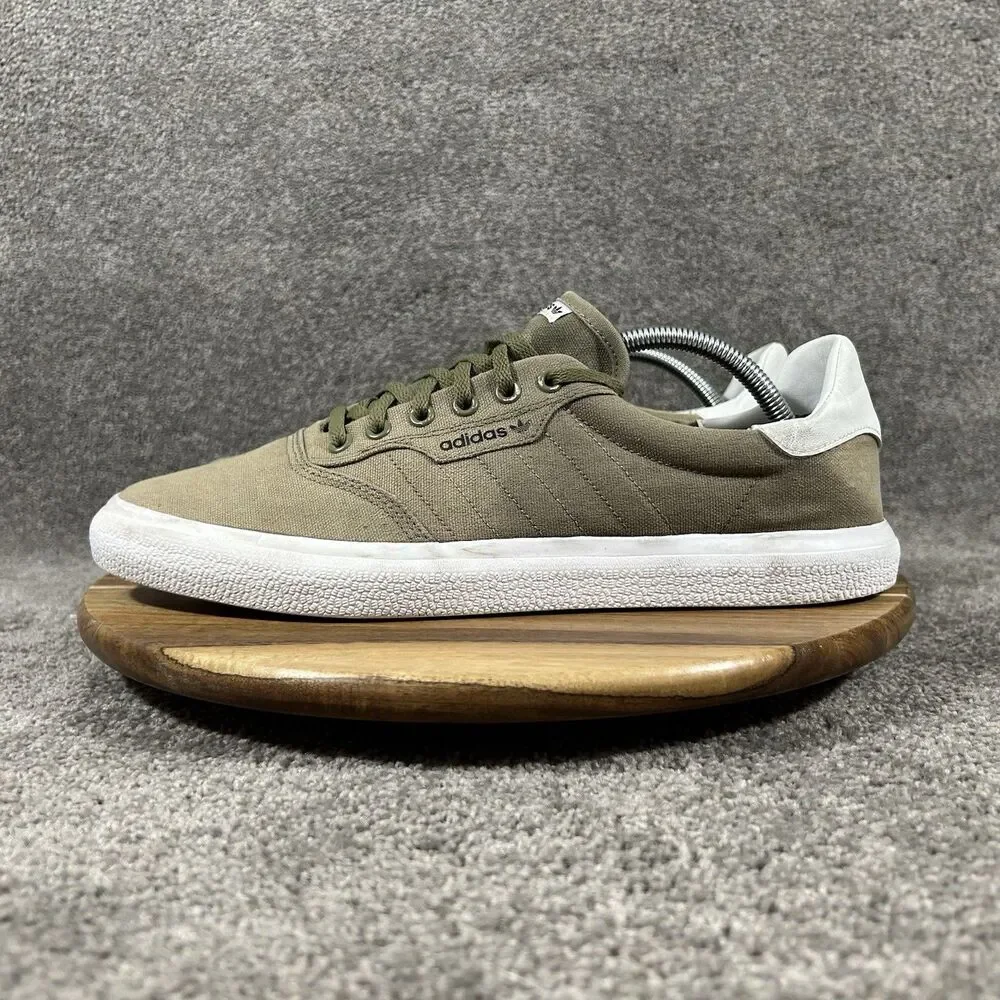 Adidas DB3241 3MC Vulc Mens Size 12 Khaki Green Canvas Athletic Skate Shoes Used